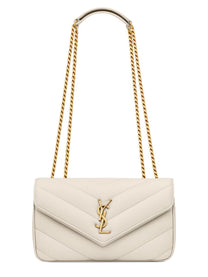 Saint Laurent Women's Borsa Loulou Small Beige