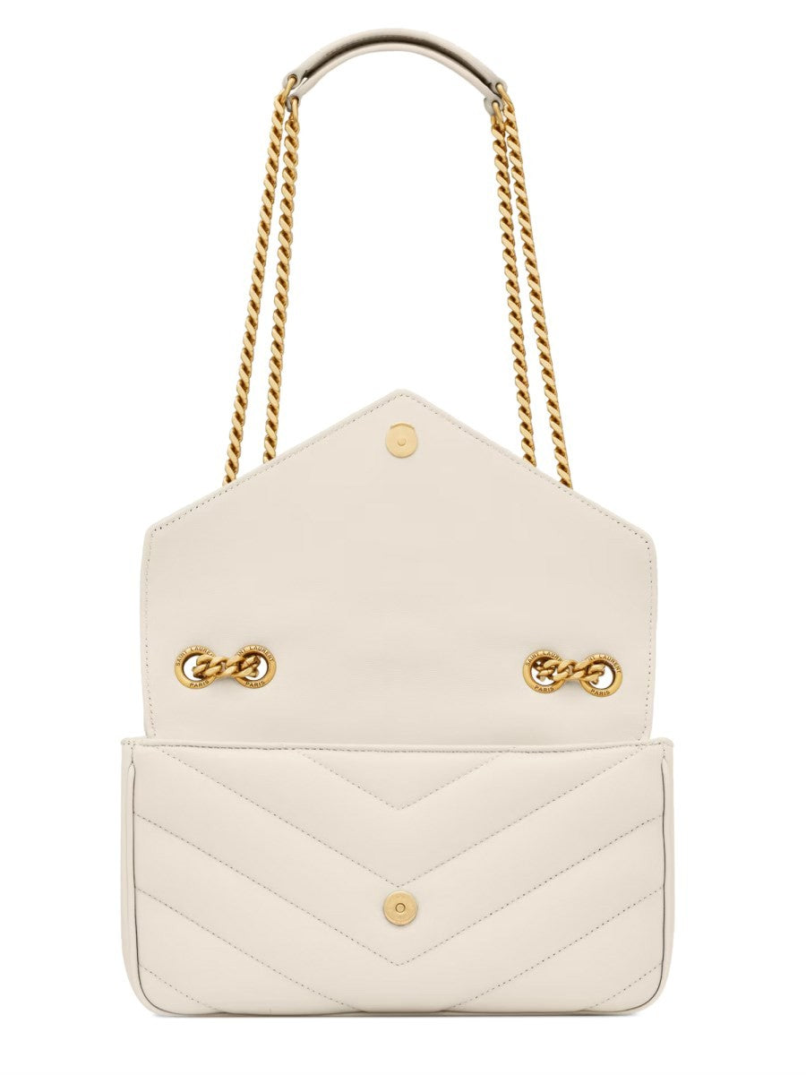 Saint Laurent Women's Borsa Loulou Small Beige