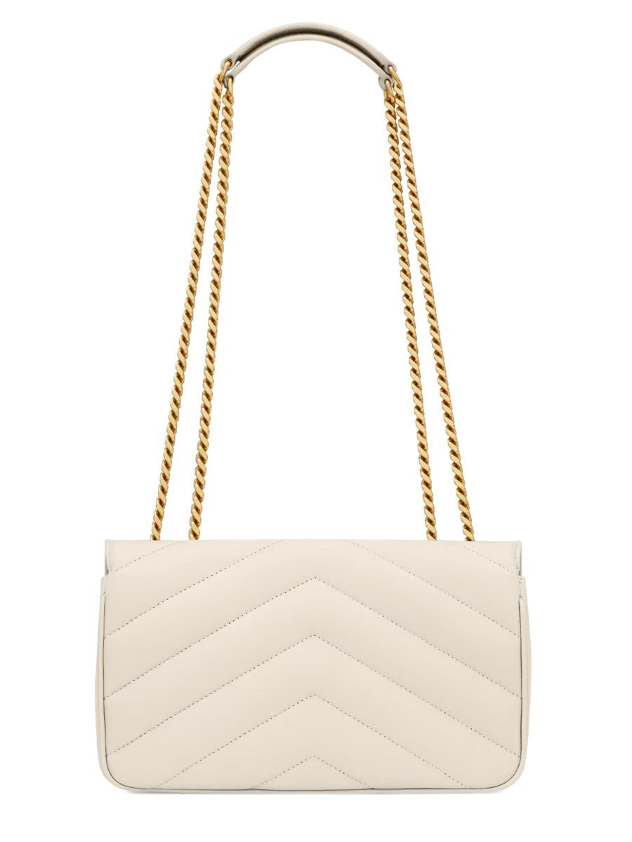 Saint Laurent Women's Borsa Loulou Small Beige