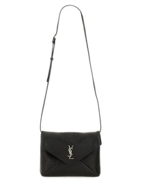 Saint Laurent Men's Messanger Envelope Cassandra Bag Black