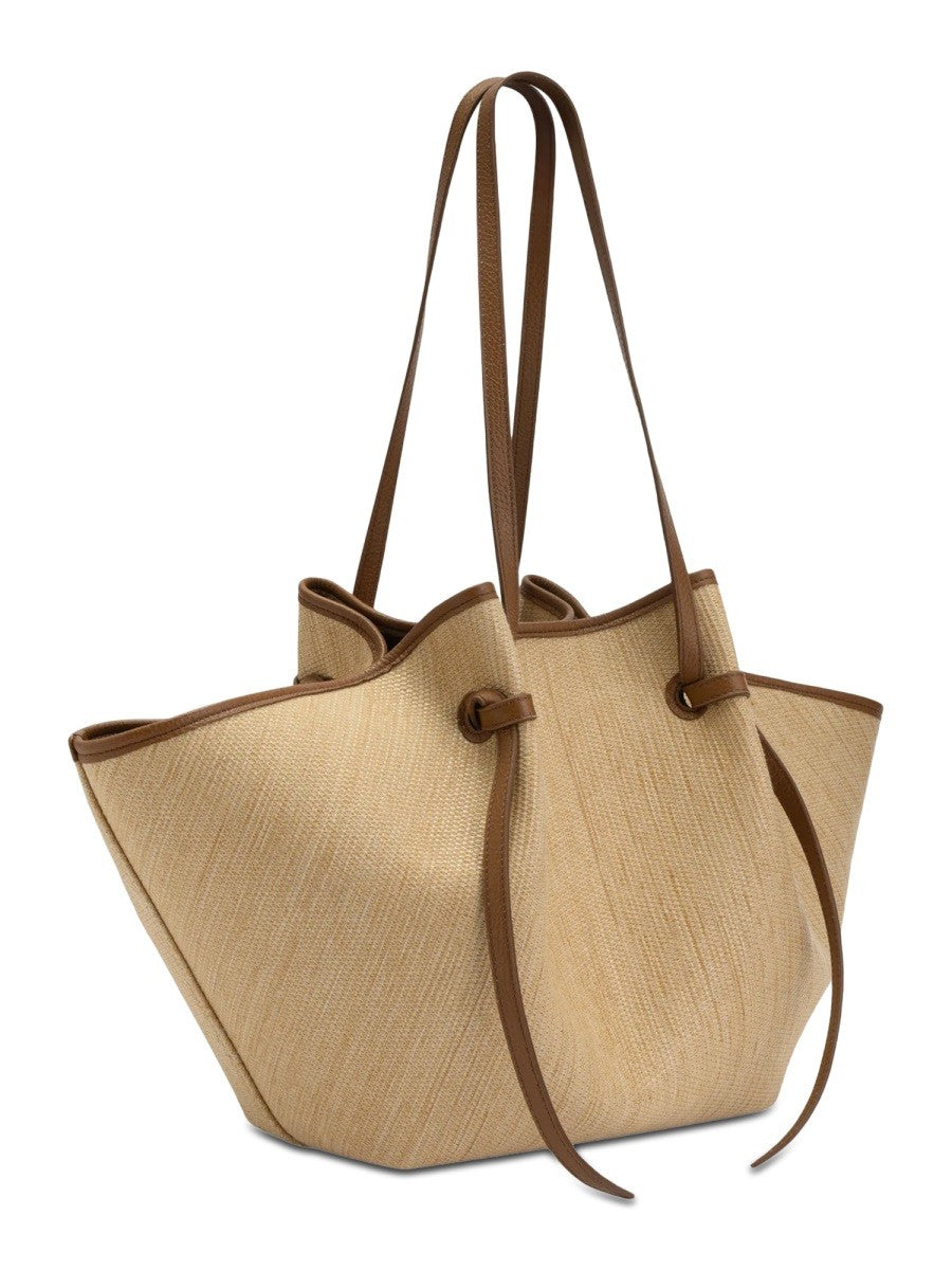 Yuzefi Women's Borsa Mochi in Raffia Beige