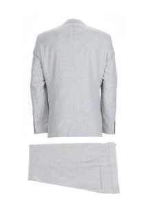 BOSS men’s abito due pezzi Jeckson grey light gray textured suit with subtle pattern and tailored fit
