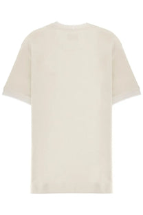 BOSS men’s Aston Martin cream-colored oversized cotton t-shirt with relaxed fit and simple crew neckline