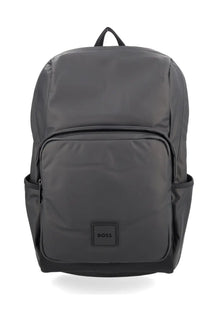 Dark gray hugo boss men’s backpack oryo black with a sleek minimalist design and subtle branding