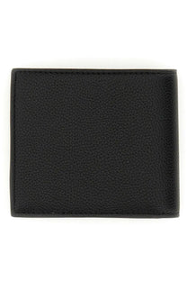 BOSS men’s bi fold wallet black made of textured leather ideal for organizing cards and cash