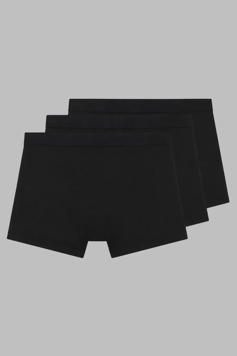 Black boss men’s boxer con briefs neatly stacked showing soft cotton fabric and sleek design