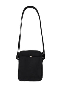 Boss men’s catch shoulder bag in black nylon with a sleek minimalist design and adjustable crossbody strap
