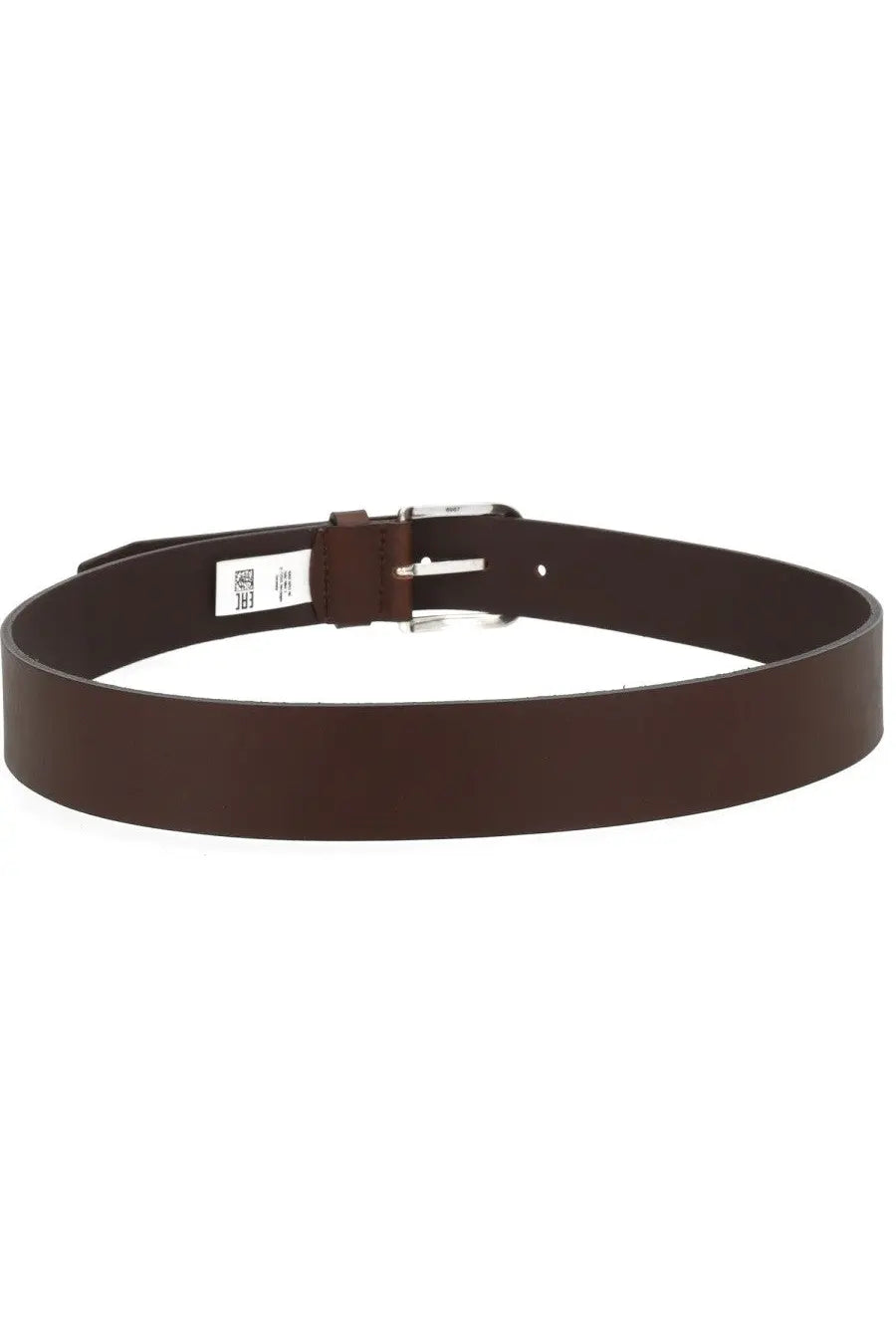 Boss men’s cintura janni sz40 brown leather belt with silver toned buckle for formal and casual wear