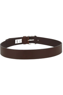 Boss men’s cintura janni sz40 brown leather belt with silver toned buckle for formal and casual wear