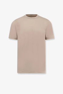 Beige crew-neck cotton t-shirt with short sleeves from boss men’s cotton shirt beige collection