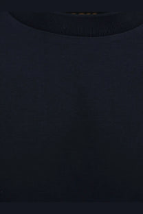 Boss men’s cotton shirt blue dark navy blue crewneck t-shirt with ribbed collar ideal for casual wear
