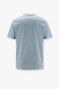 BOSS men’s cotton shirt blue light blue short-sleeved polo shirt with classic collar and subtle stitching details