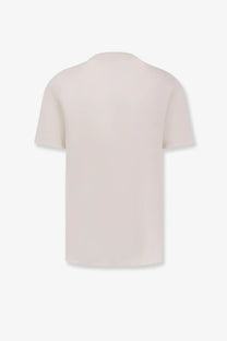 Boss men’s cream-colored short-sleeved cotton shirt with a simple minimalist design perfect for casual wear