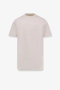 Boss men’s cotton shirt white minimalist off-white crewneck t-shirt with soft smooth texture and clean lines