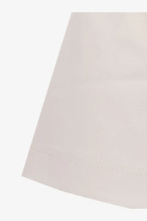 BOSS men’s cotton shirt white showing soft off-white fabric with neat fine stitching along the hem