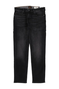 Boss men’s Delaware black denim jeans with slim fit and subtle fading details on durable cotton fabric