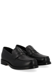 Boss men’s dressletic loafer black black leather slip-on shoes with polished finish and classic design