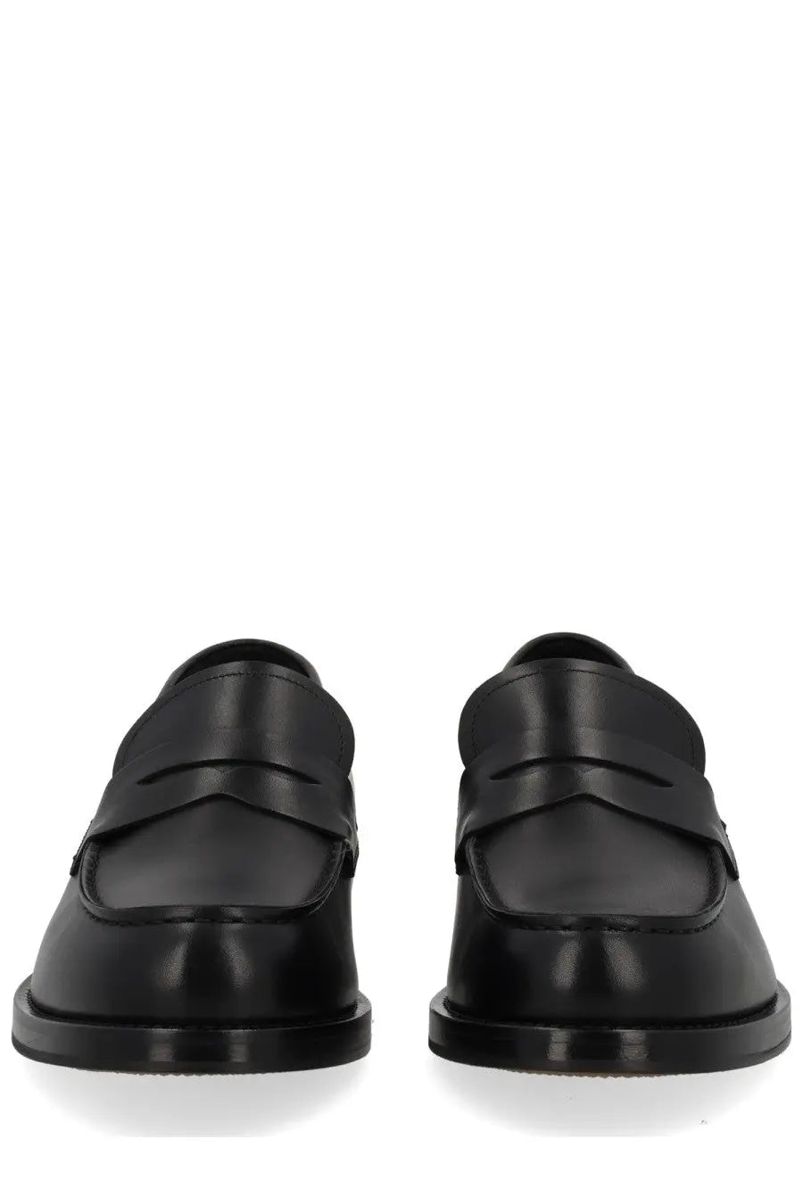 BOSS men’s dressletic loafer black black leather loafers with sleek polished finish and classic penny loafer design
