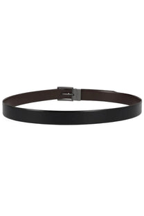 Boss men’s gifflet belt black featuring a black leather strap and sleek matte finished metal buckle