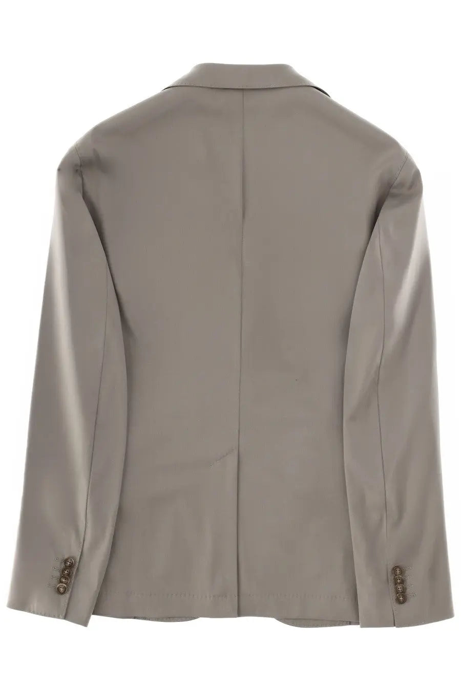 A sleek light gray BOSS men’s Hanry blazer with smooth fabric finish and subtle stitching details