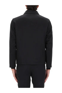 BOSS men’s Hanry Wing black tailored jacket with structured collar and long sleeves in a sleek design