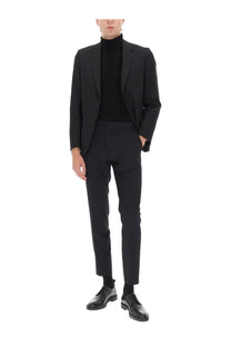 BOSS men’s Houston blazer black tailored suit jacket with sleek modern cut and subtle texture in black fabric