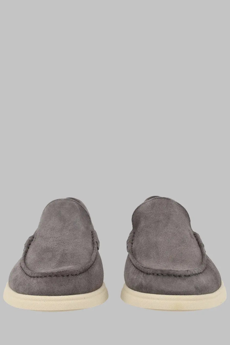 BOSS men’s mocassino in grey suede loafers with cream rubber sole ideal for casual and smart wear