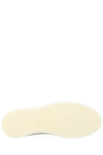 Cream-colored rubber sole with smooth textured surface on boss men’s moccasin kieran blue shoe