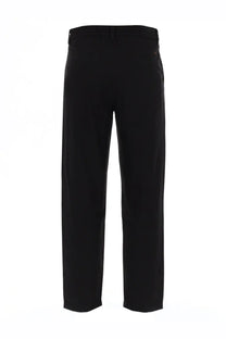 Boss men’s pantalone chino con coulisse black tailored trousers with sleek straight-leg cut and subtle side seam detailing