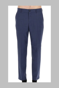 BOSS men’s pantalone con fit affusolato blue navy blue tailored trousers with classic straight-leg cut and button closure
