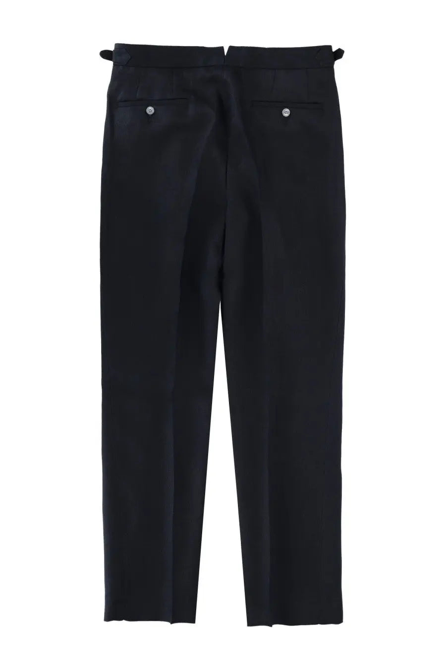 Black tailored trousers with sleek straight-leg cut and subtle pleats at the back from boss men’s pantalone sartoriale con pieghe blue