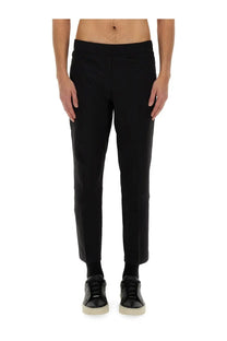 BOSS men’s black tailored pants basin with sleek straight-leg cut and subtle creases perfect for formal wear