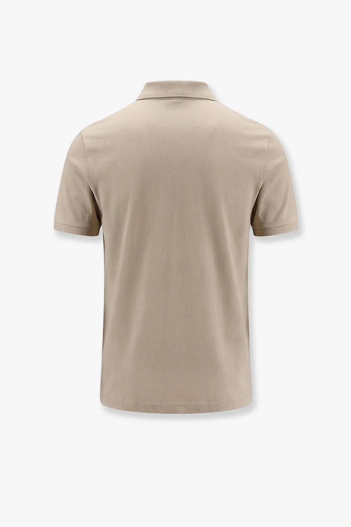 BOSS men’s Perry cotton polo beige short-sleeved shirt with classic collar and neat stitching