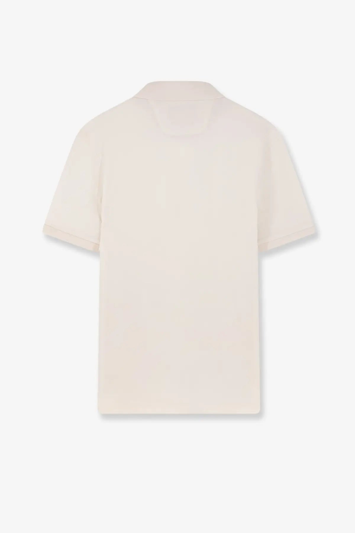 Boss men’s Perry cotton polo shirt in cream color with short sleeves and a minimalist crew neck design