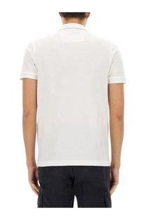 BOSS men’s Polo Paule white short-sleeved polo shirt with classic collar and neatly stitched hem