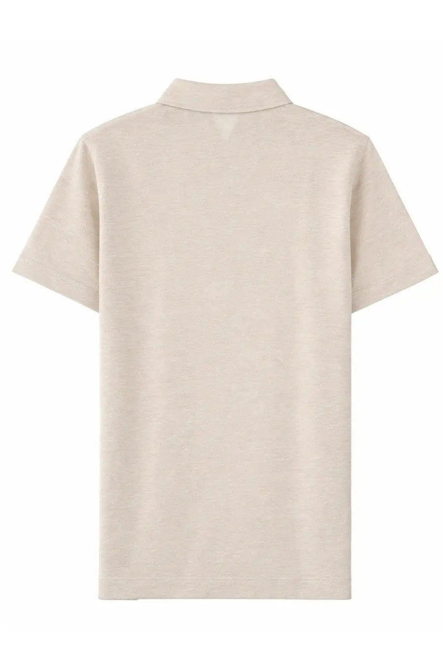 BOSS men’s beige polo press short-sleeved polo shirt with classic collar and subtle textured fabric