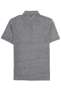 Boss men’s polo press grey gray heathered short-sleeved polo shirt with classic collar in soft cotton blend