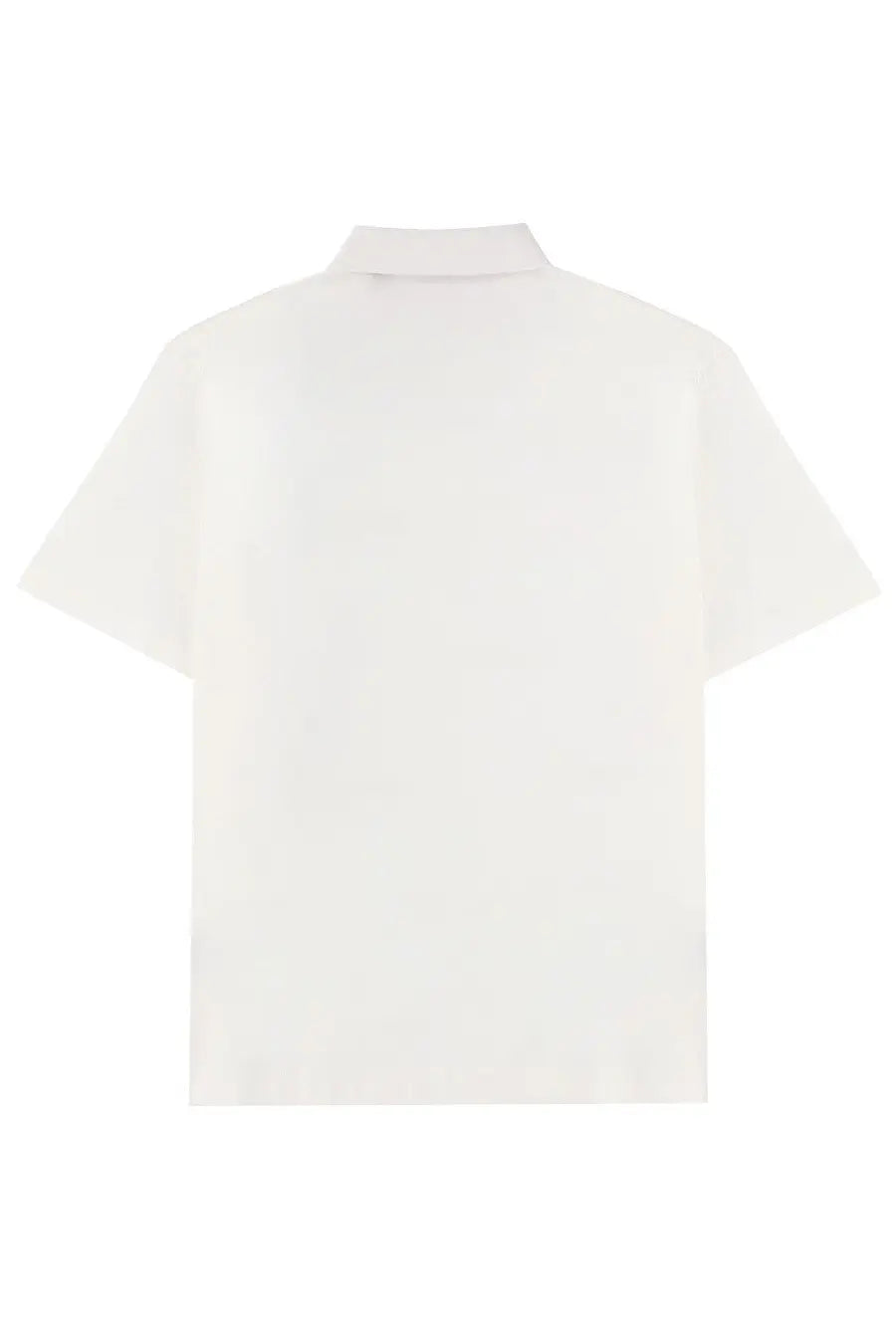 BOSS men’s polo white minimalist short-sleeved shirt in soft breathable cotton with a clean unadorned design