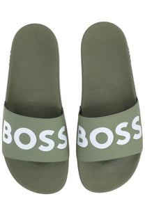 BOSS Men's Sandalo Slider Aryeh Green