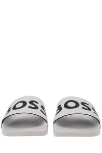 BOSS Men's Sandalo Slider Aryeh White