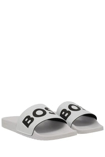 BOSS Men's Sandalo Slider Aryeh White