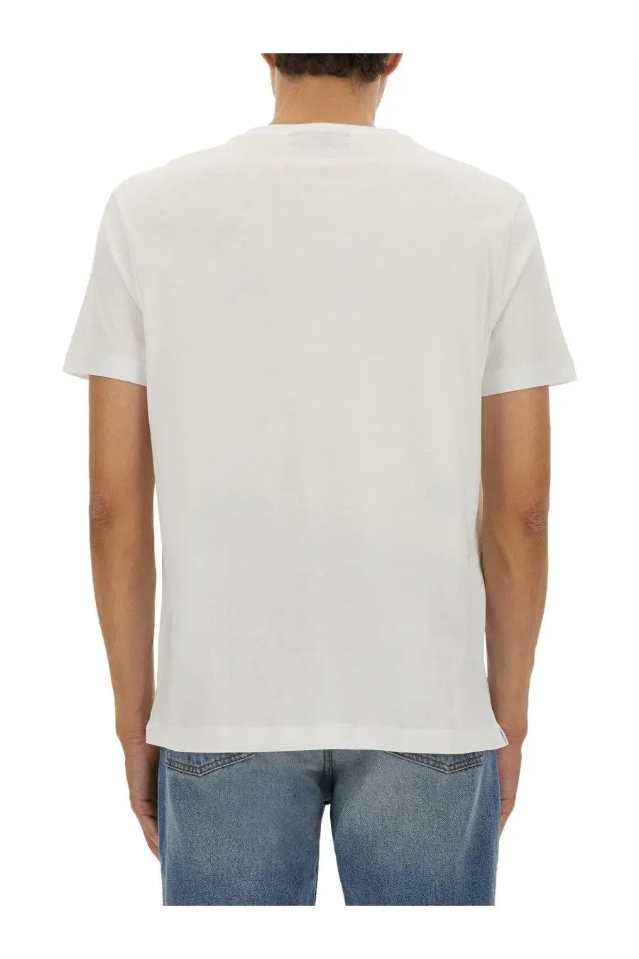 Boss men’s white cotton t-shirt with crew neck and short sleeves from the Beckham Boss collection