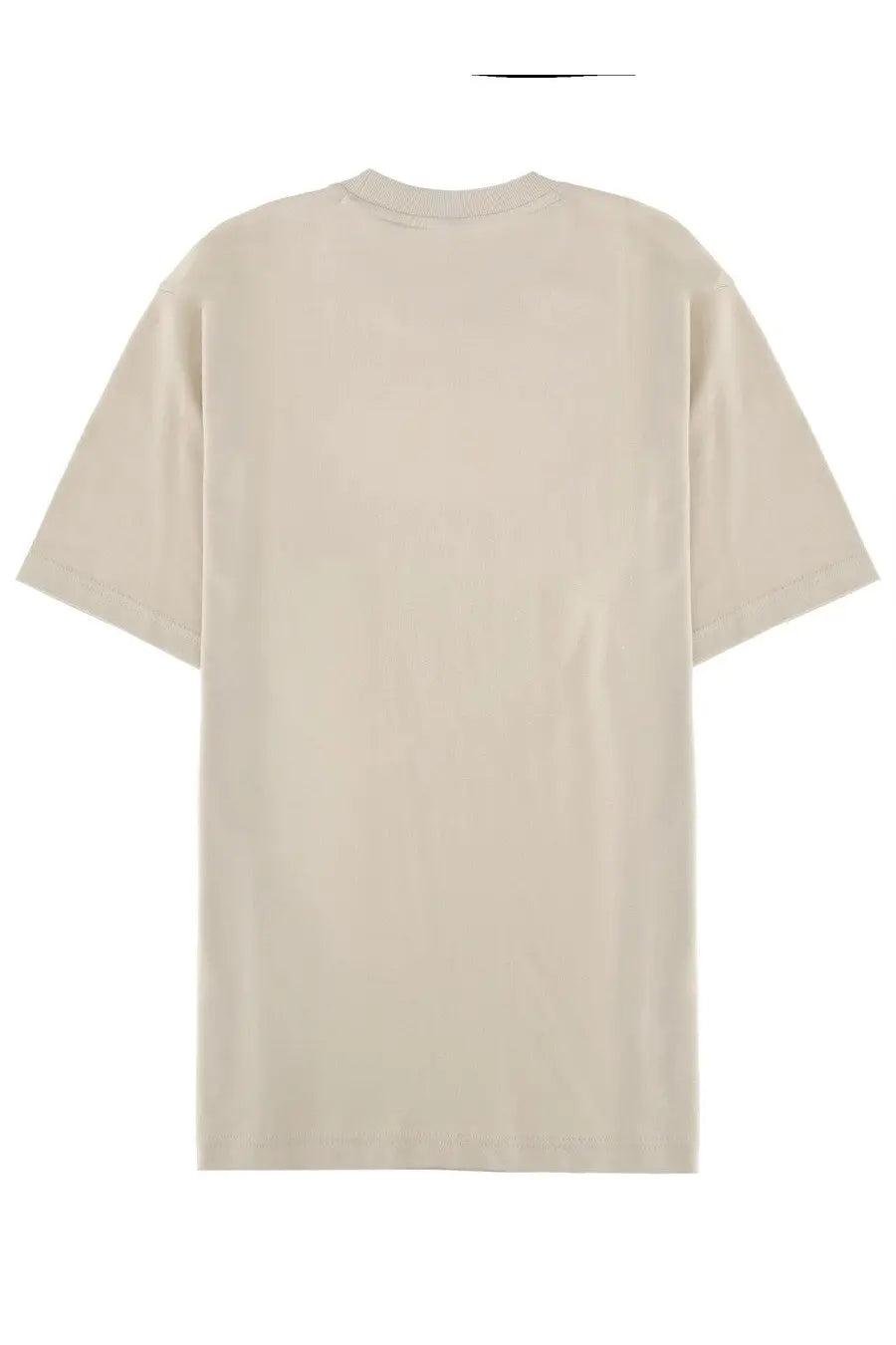 Beige oversized cotton t-shirt with relaxed fit and crew neckline from BOSS men’s shirt collection