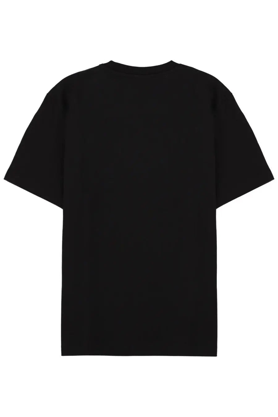 BOSS men’s black short-sleeved shirt with simple crew neck design made from soft cotton material