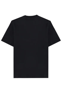 Black short-sleeved crew neck t-shirt by boss made from soft cotton for casual and comfortable wear