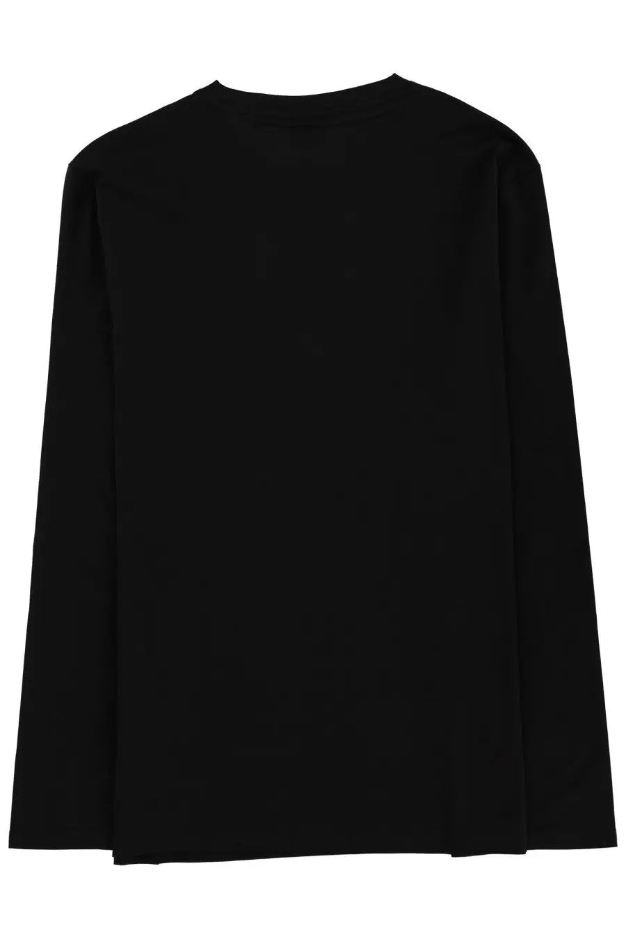 BOSS men’s black long-sleeved crew neck shirt in a comfortable cotton blend for casual and formal wear