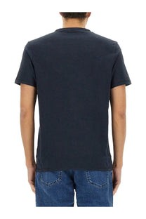 Boss men’s dark navy blue short-sleeved cotton t-shirt with classic crew neck for casual wear