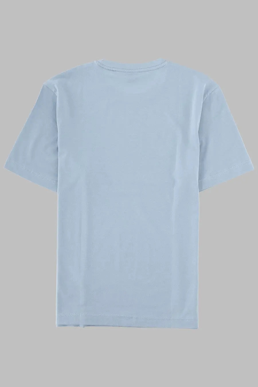 Boss men’s light blue short-sleeved crew neck shirt made of soft breathable fabric for casual wear
