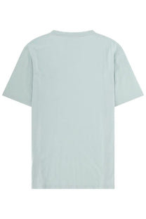 Boss men’s shirt con blue soft light mint green cotton t-shirt with crew neck and short sleeves