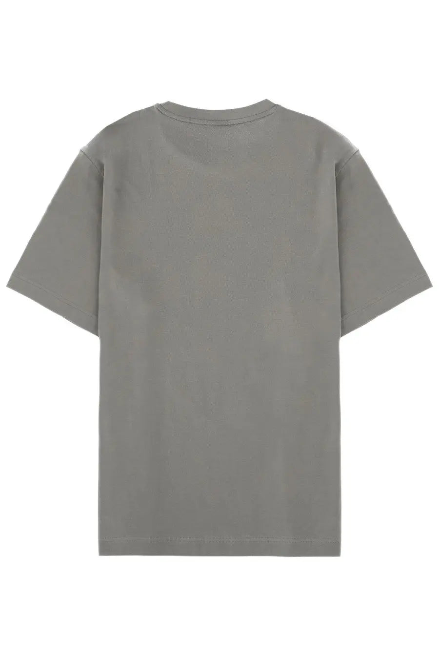 Boss men green shirt made of gray cotton with a relaxed fit and simple crew neckline in minimalist style